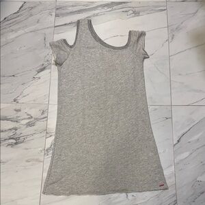 N: Philanthropy Gray Cold Shoulder Dress